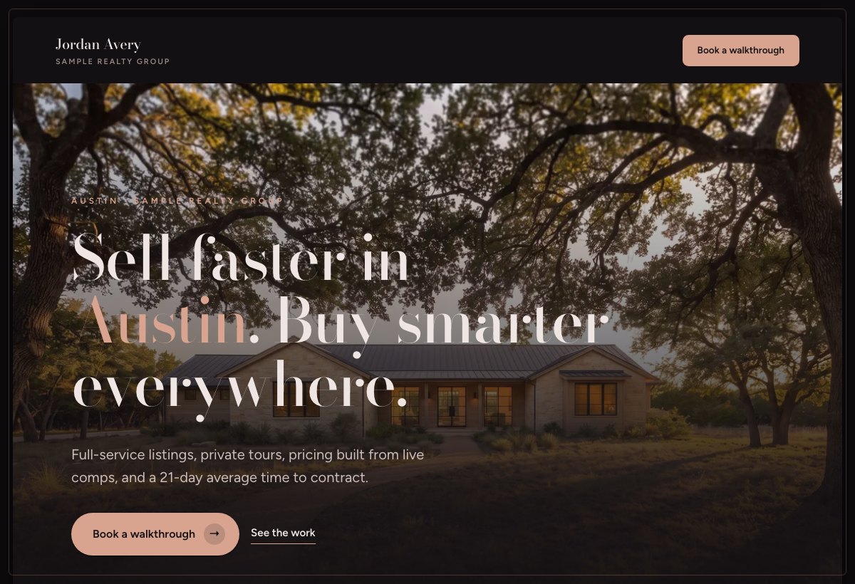 Champagne Noir example website