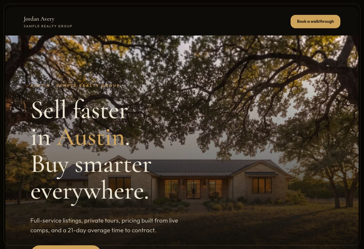 Noir Luxe example website
