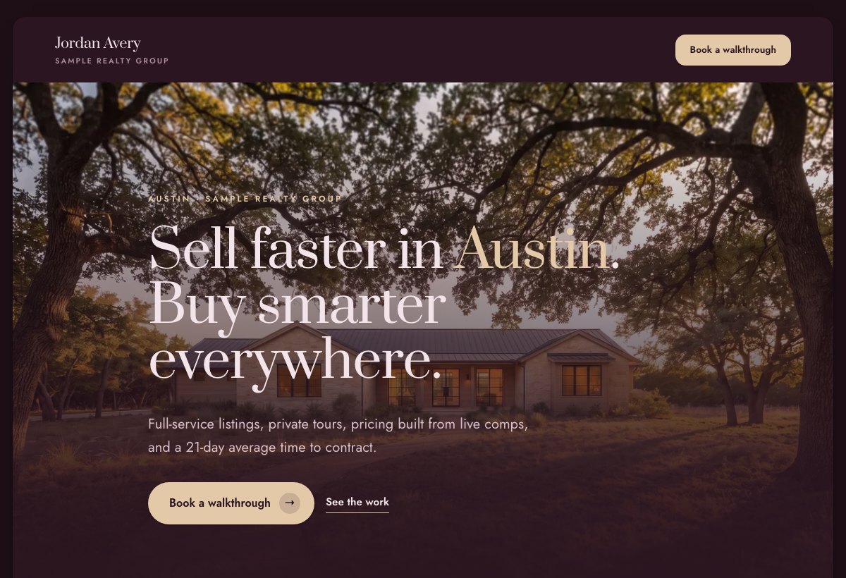 Rosewood example website