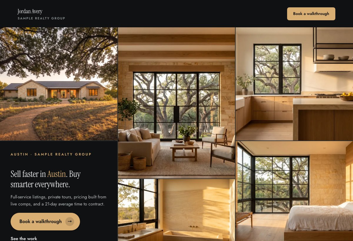 Salon example website